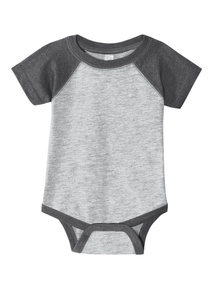 Unisex Infant Baseball Fine Jersey Bodysuit - RS4430 - Vintage Heather/Vintage Smoke