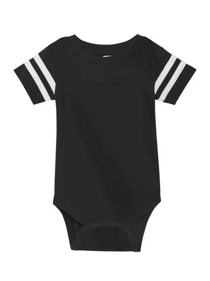 Unisex Infant Football Fine Jersey Bodysuit - RS4437 - Black/White