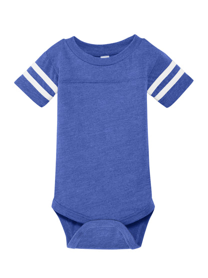 Unisex Infant Football Fine Jersey Bodysuit - RS4437 - Vintage Royal/Blended White