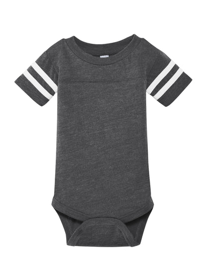 Unisex Infant Football Fine Jersey Bodysuit - RS4437 - Vintage Smoke/Blended White