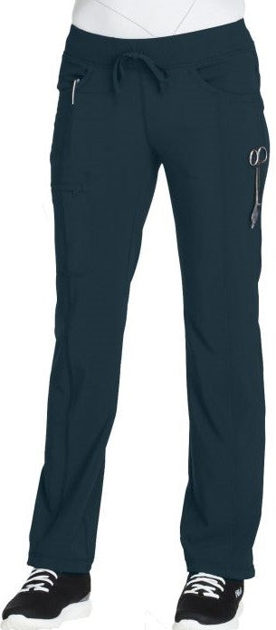 Women's 4-Pocket Low Rise Scrub Pant - 1123A - Caribbean Blue