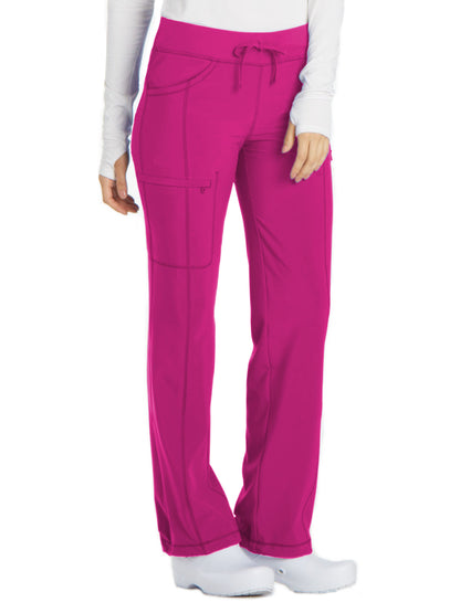 Women's 4-Pocket Low Rise Scrub Pant - 1123A - Carmine Pink