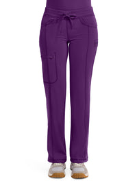 Women's 4-Pocket Low Rise Pant - 1123A - Eggplant