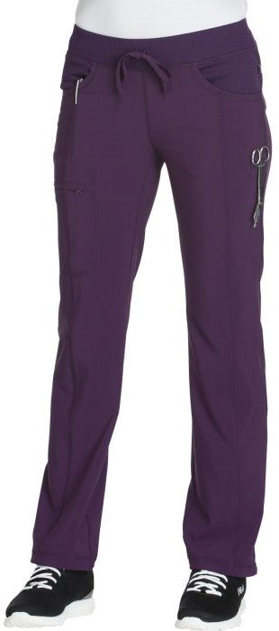 Women's 4-Pocket Low Rise Scrub Pant - 1123A - Eggplant