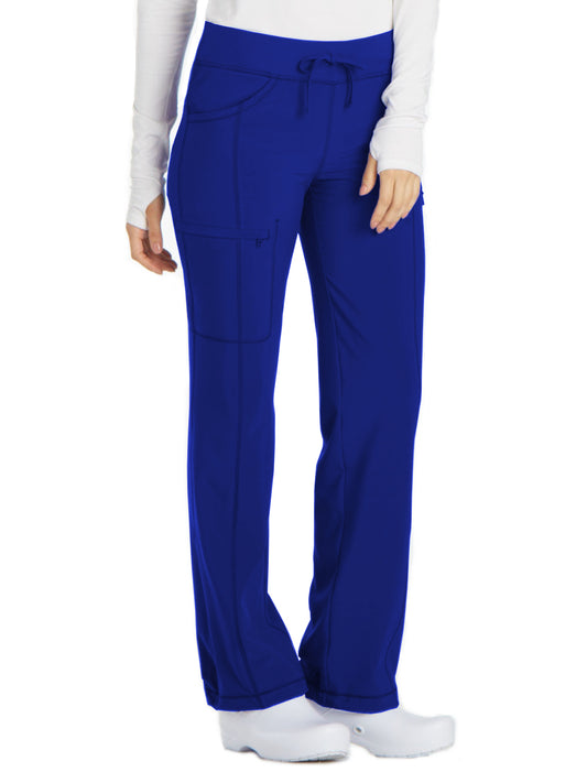 Women's 4-Pocket Low Rise Scrub Pant - 1123A - Galaxy Blue