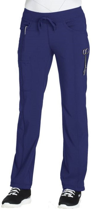 Women's 4-Pocket Low Rise Scrub Pant - 1123A - Galaxy Blue