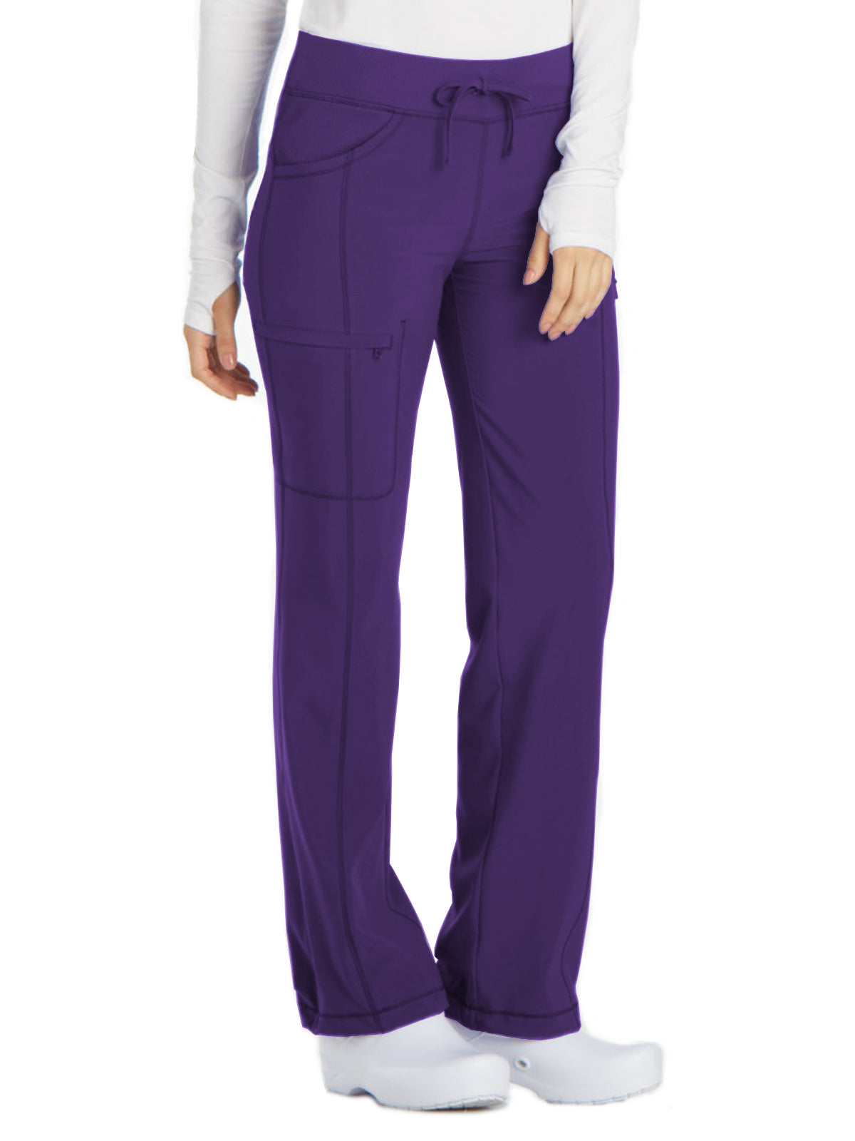 Women's 4-Pocket Low Rise Scrub Pant - 1123A - Grape