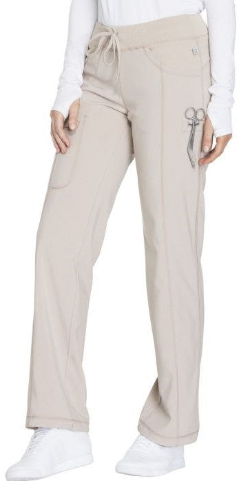 Women's 4-Pocket Low Rise Scrub Pant - 1123A - Khaki