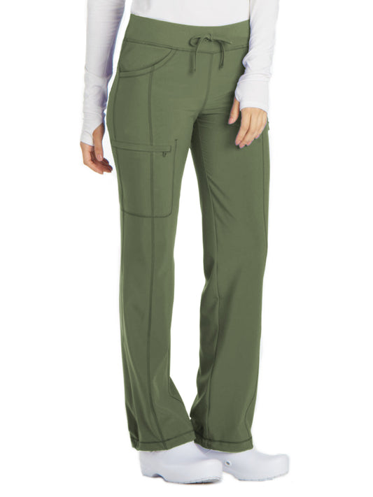 Women's 4-Pocket Low Rise Scrub Pant - 1123A - Olive