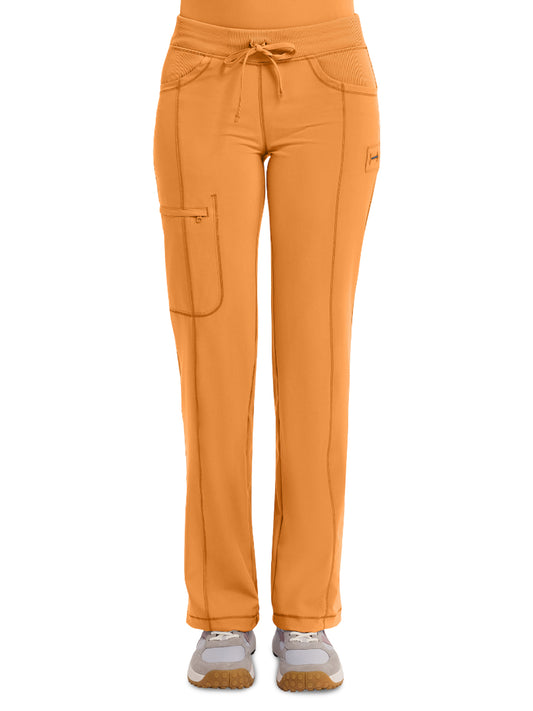 Women's 4-Pocket Low Rise Pant - 1123A - Orange Sunrise