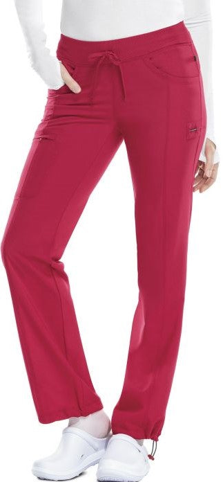 Women's 4-Pocket Low Rise Scrub Pant - 1123A - Red