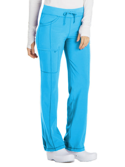 Women's 4-Pocket Low Rise Scrub Pant - 1123A - Turquoise