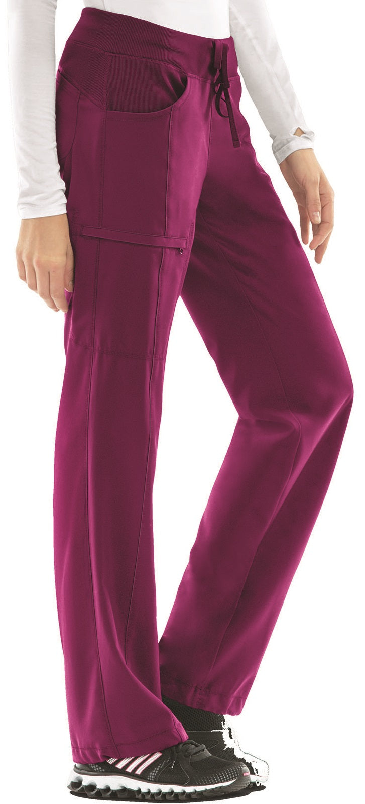 Women's 4-Pocket Low Rise Scrub Pant - 1123A - Wine