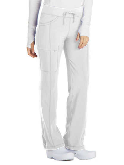 Women's 4-Pocket Low Rise Scrub Pant - 1123A - White