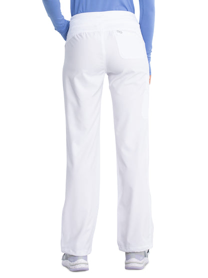 Women's 4-Pocket Low Rise Scrub Pant - 1123A - White