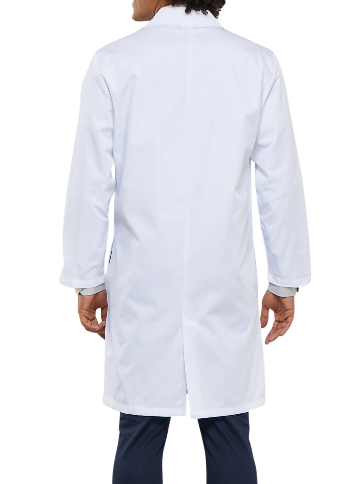 Unisex Three-Pocket 40" Full-Length Button-Front Lab Coat - 1446 - White