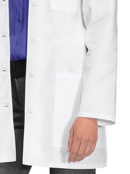 Women's Three-Pocket 32" Mid-Length Lab Coat - 1462 - White