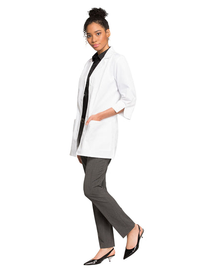 Women's Two-Pocket 30" Consultation 3/4 Sleeve Lab Coat - 1470 - White