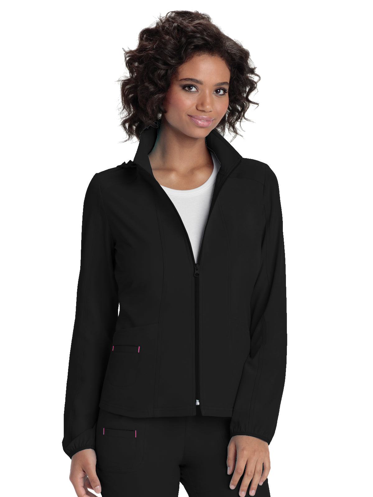 Women's Zip Front Warm-Up Jacket - 20310 - Black