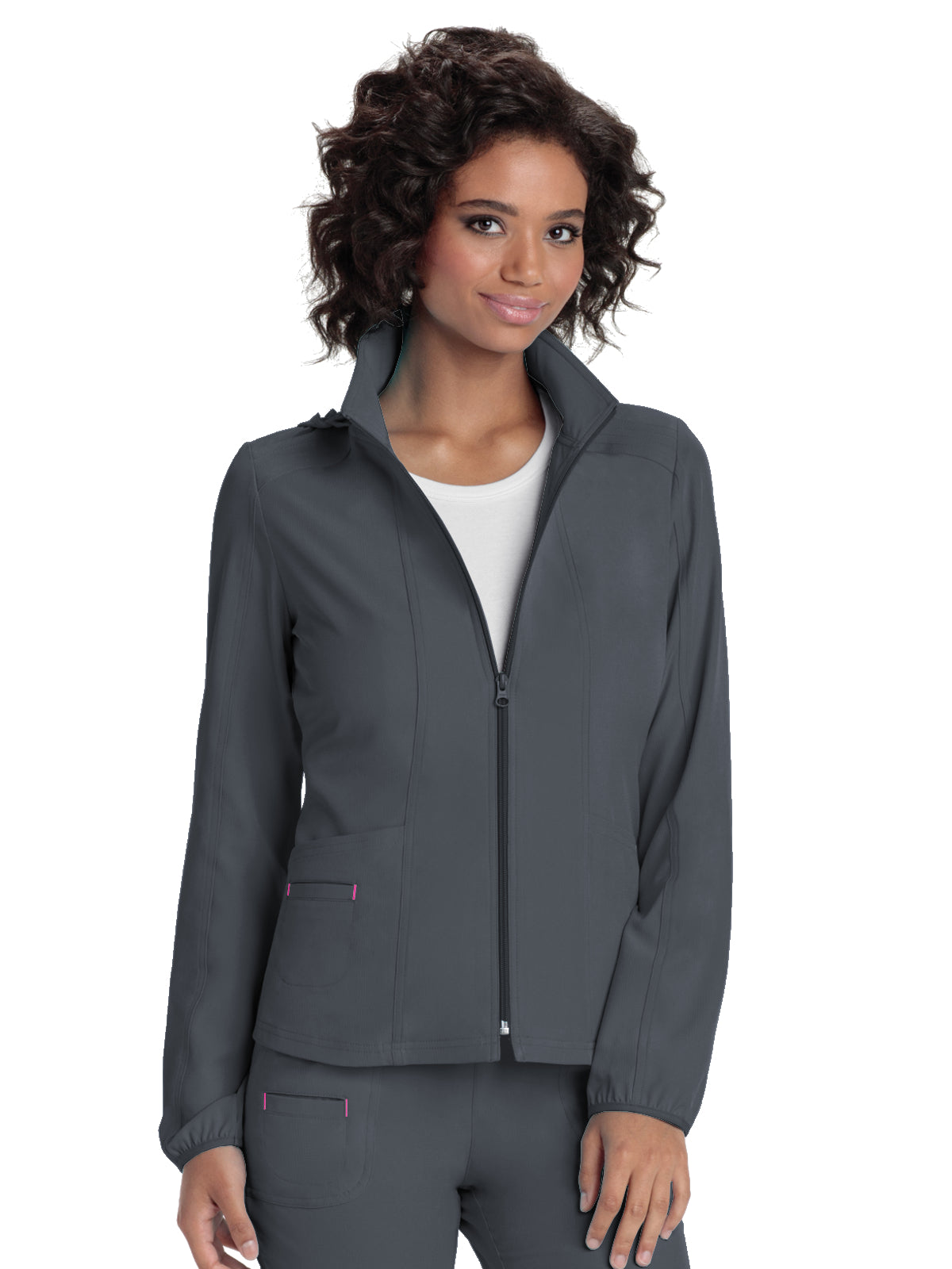 Women's Zip Front Warm-Up Jacket - 20310 - Pewter