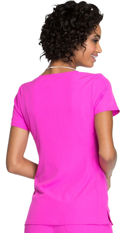 Women's Shaped V-Neck Top - 20710 - Glam Fuschia