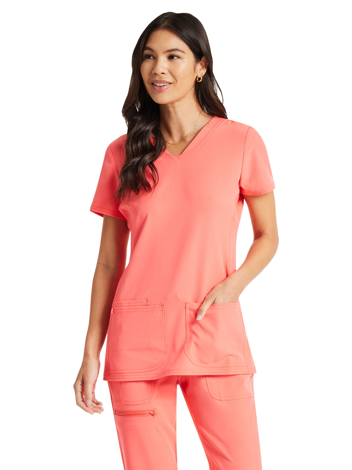 Women's Shaped V-Neck Top - 20710 - Go Guava