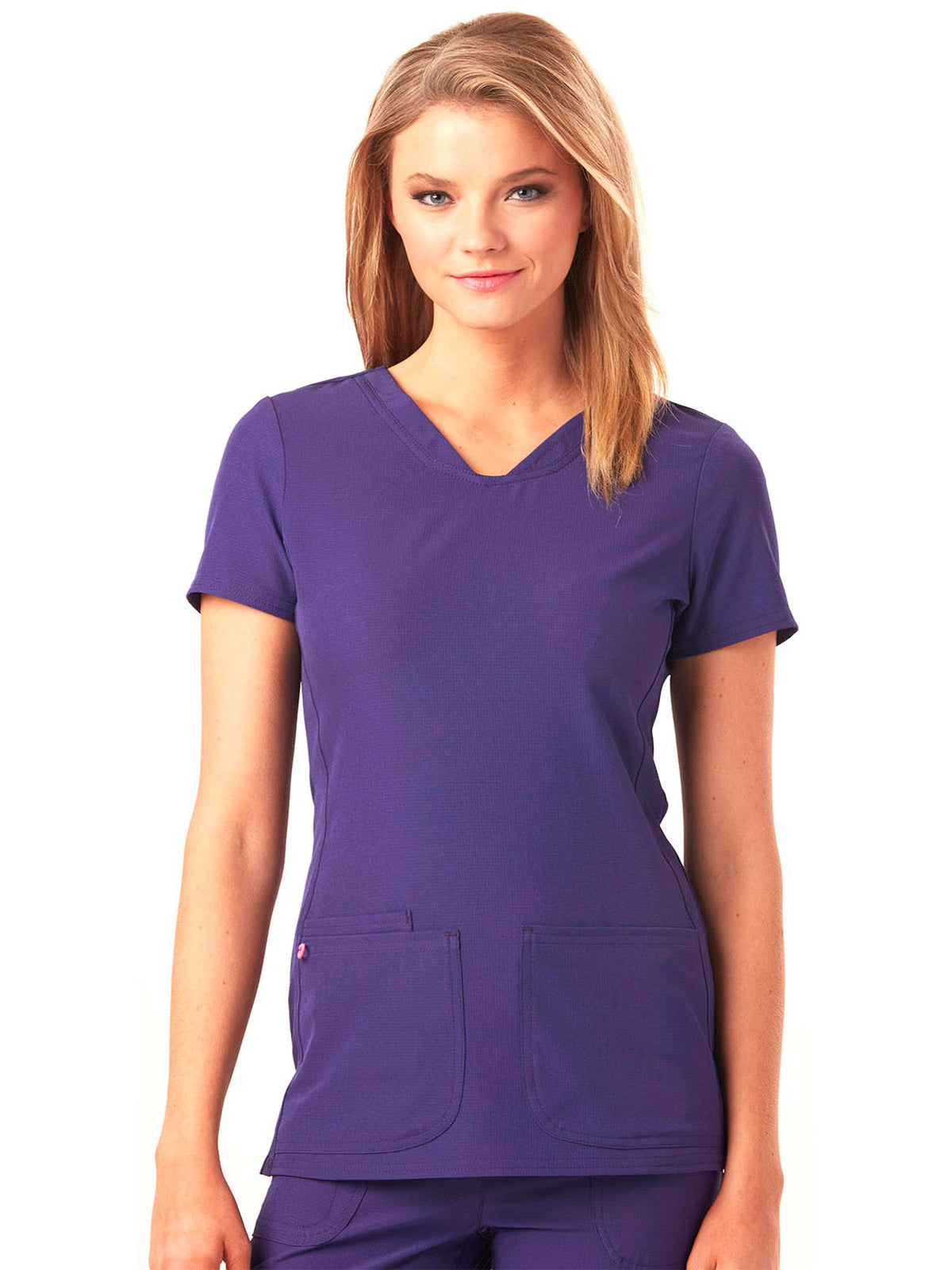 Women's Shaped V-Neck Top - 20710 - Grape