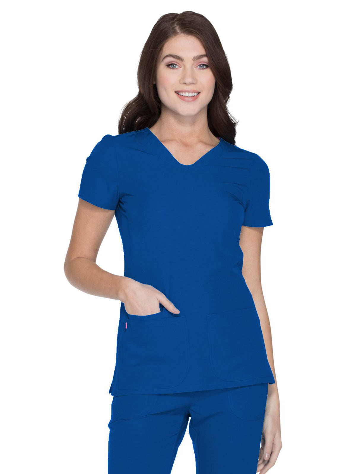 Women's Shaped V-Neck Top - 20710 - Royal