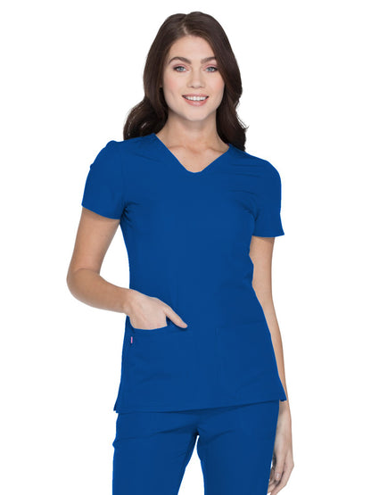 Women's Shaped V-Neck Top - 20710 - Royal