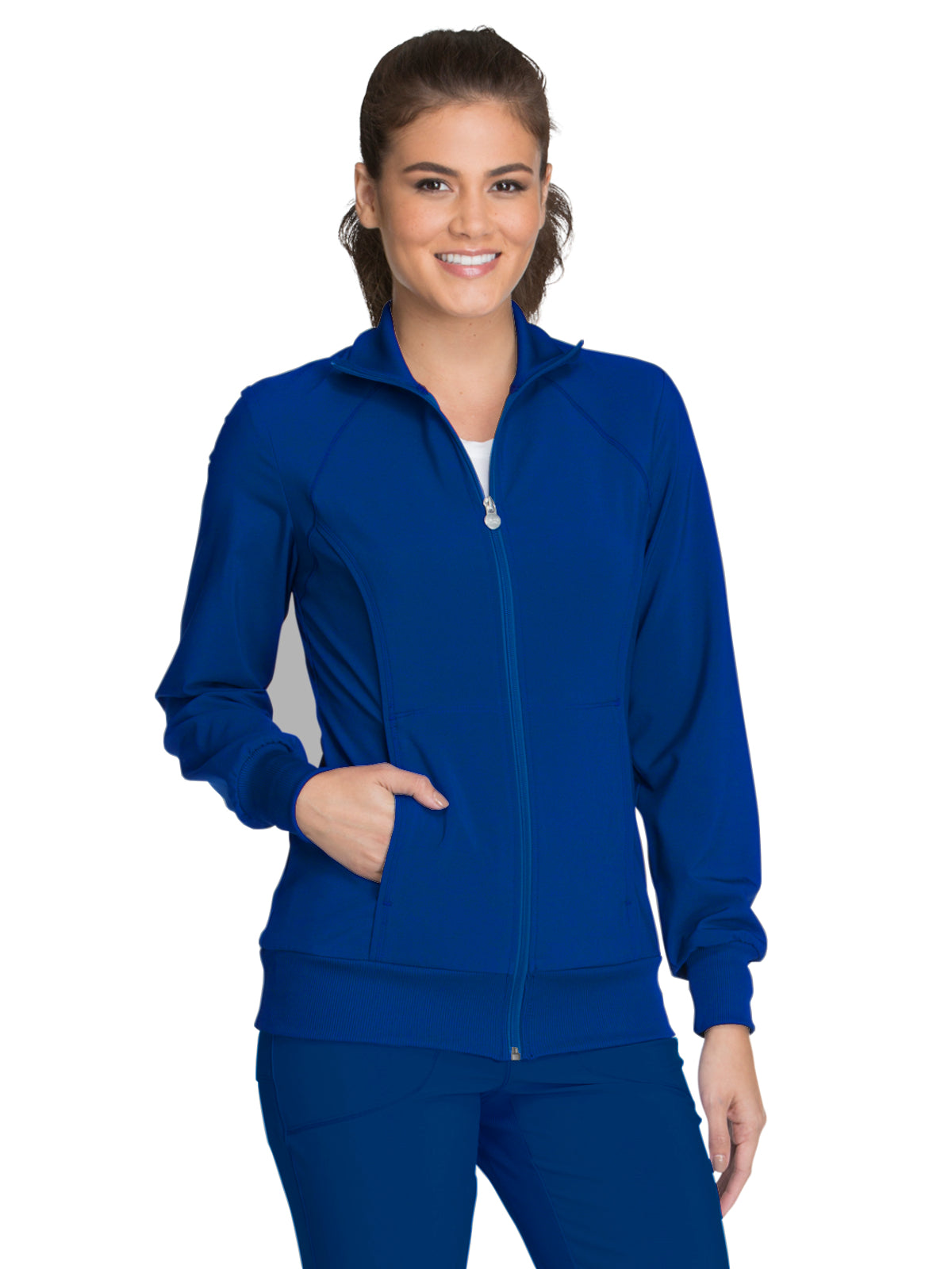 Women's 2-Pocket Contemporary Scrub Jacket - 2391A - Galaxy Blue