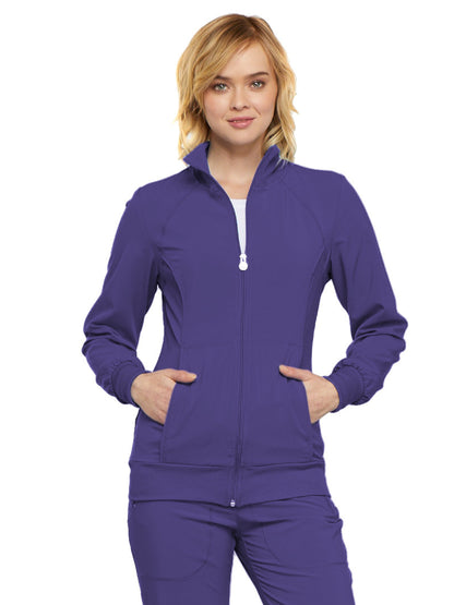 Women's 2-Pocket Contemporary Scrub Jacket - 2391A - Grape