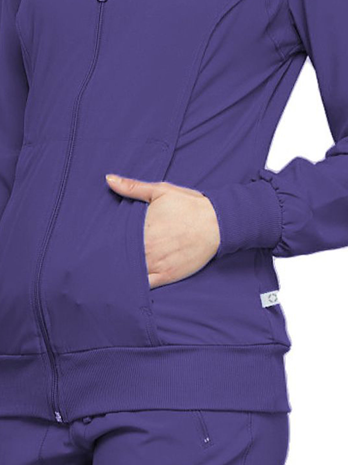 Women's 2-Pocket Contemporary Scrub Jacket - 2391A - Grape