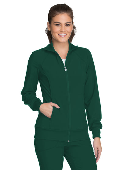 Women's 2-Pocket Contemporary Scrub Jacket - 2391A - Hunter Green