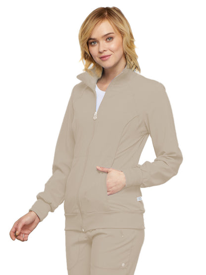 Women's 2-Pocket Contemporary Scrub Jacket - 2391A - Khaki