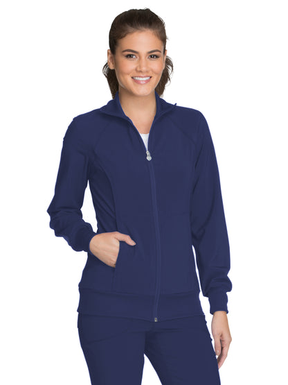 Women's 2-Pocket Contemporary Scrub Jacket - 2391A - Navy