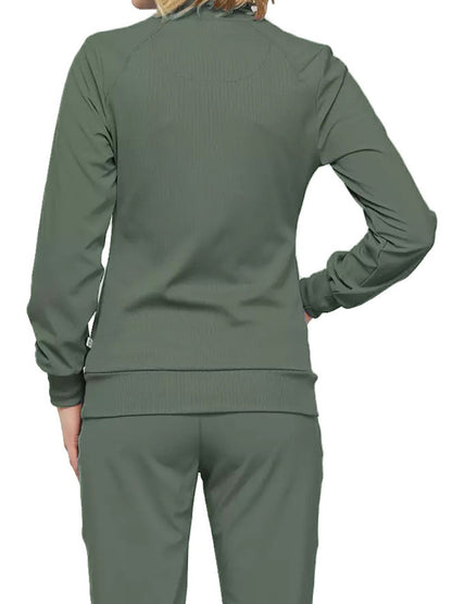 Women's 2-Pocket Contemporary Scrub Jacket - 2391A - Olive