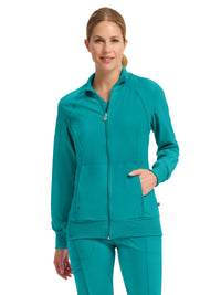 Women's 2-Pocket Contemporary Jacket - 2391A - Teal Blue