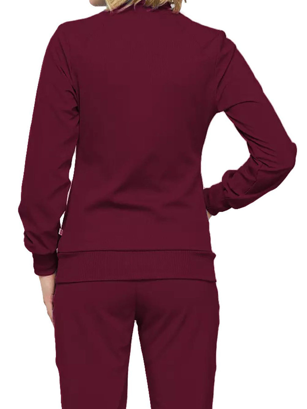 Women's 2-Pocket Contemporary Scrub Jacket - 2391A - Wine