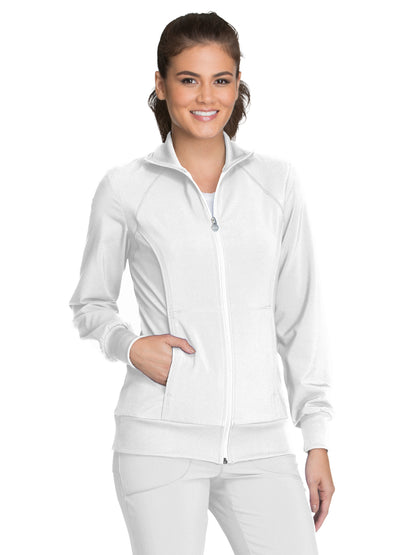 Women's 2-Pocket Contemporary Scrub Jacket - 2391A - White