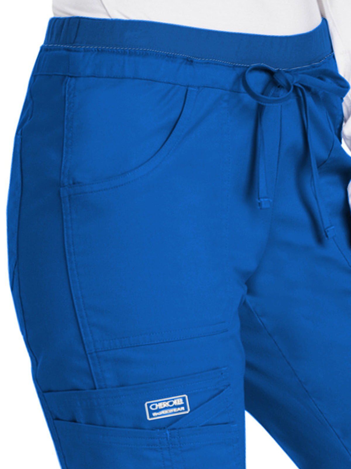 Women's 6-Pocket Drawstring Cargo Scrub Pant - 24001 - Royal