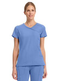 Women's 4-Pocket Mock Wrap Top - 2625A - Ciel