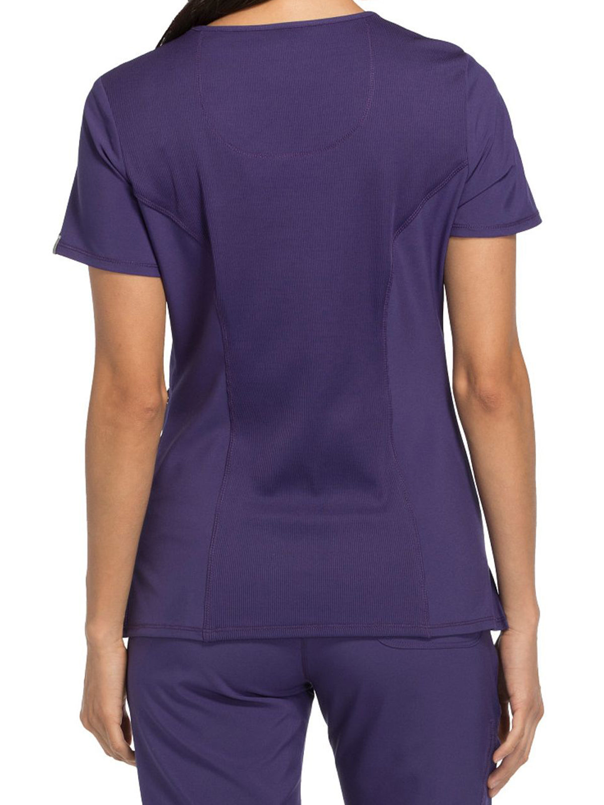 Women's 4-Pocket Mock Wrap Scrub Top - 2625A - Grape