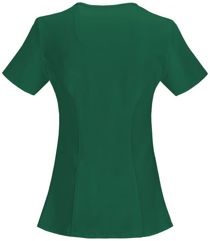 Women's 4-Pocket Mock Wrap Scrub Top - 2625A - Hunter Green