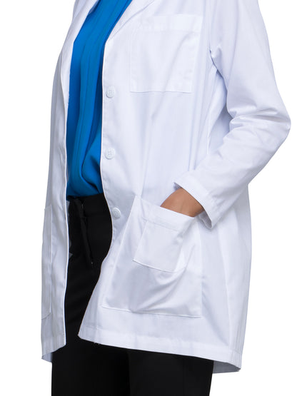 Women's Four-Pocket 32" Mid-Length Lab Coat - 346 - White