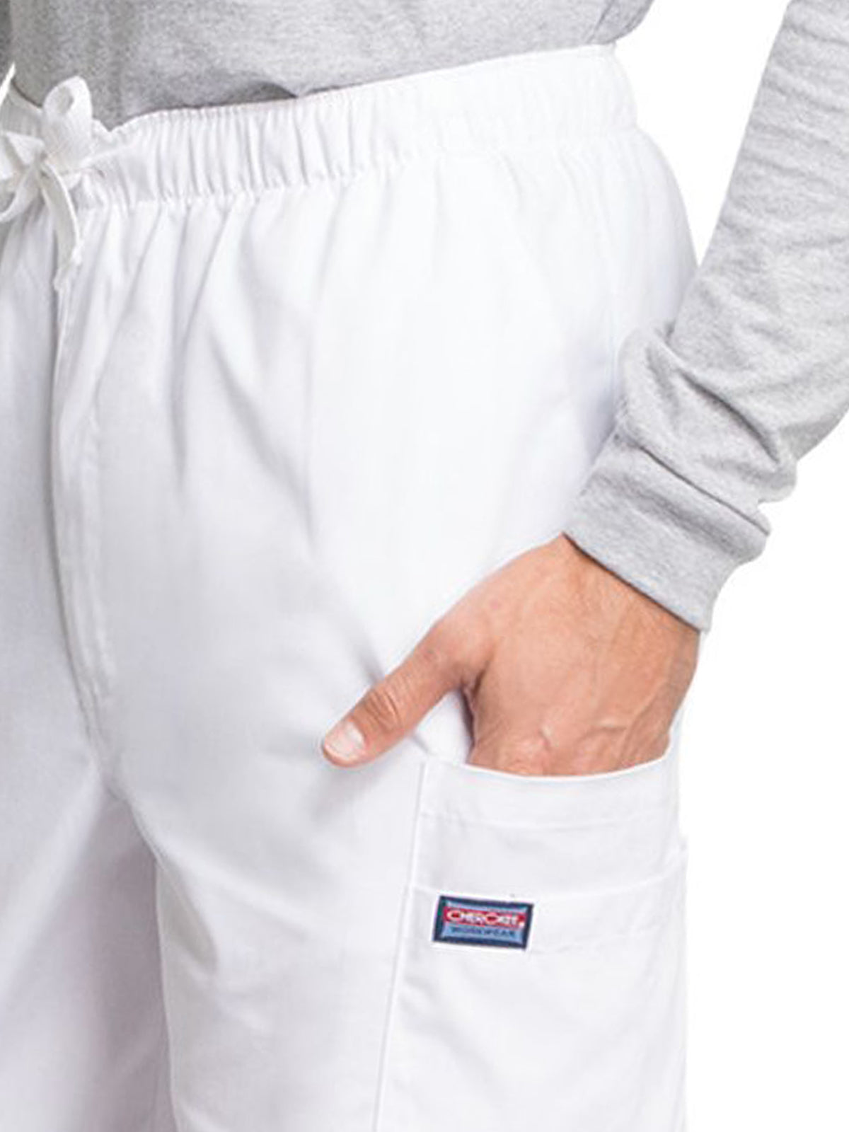 Men's 7-Pocket Cargo Scrub Pant - 4000 - White