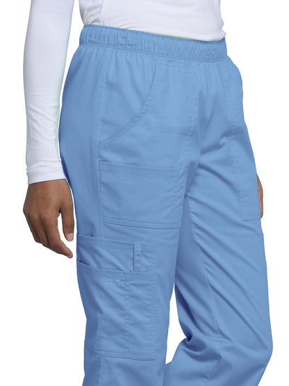 Women's Mid Rise Pull-On Cargo Scrub Pant - 4005 - Ciel