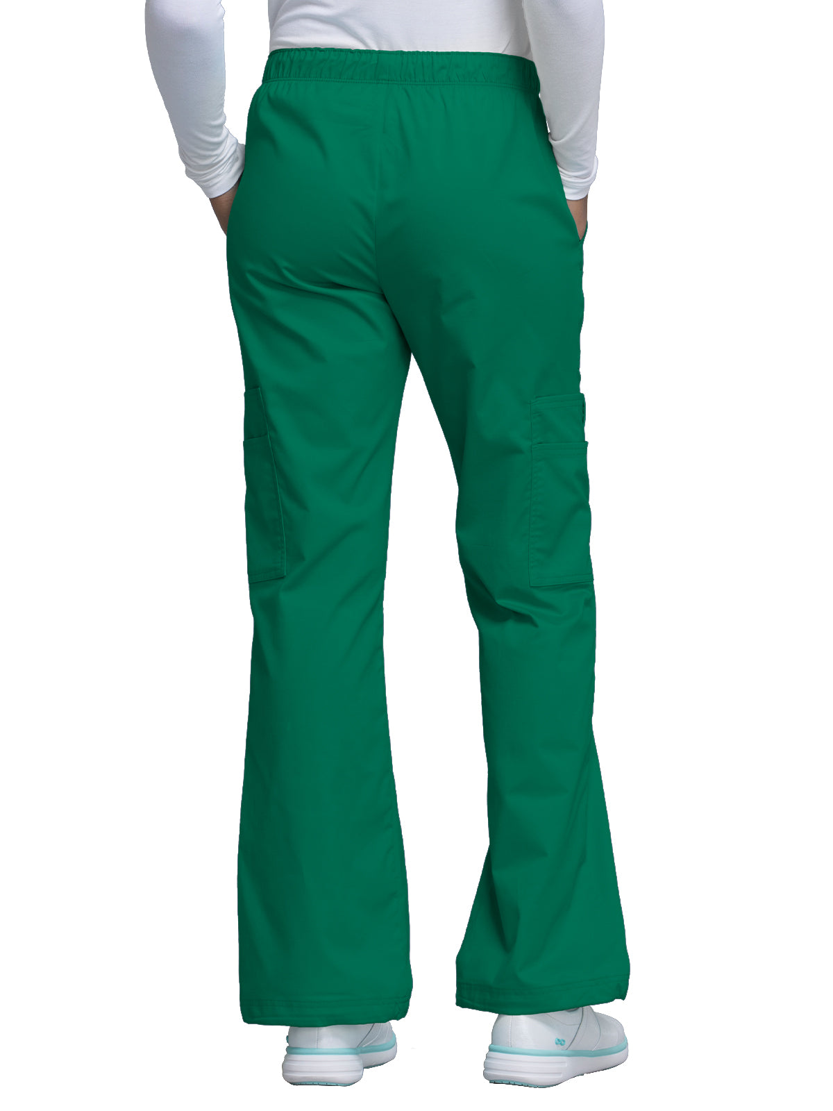 Women's Mid Rise Pull-On Cargo Scrub Pant - 4005 - Hunter