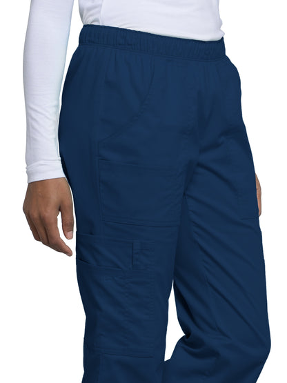 Women's Mid Rise Pull-On Cargo Scrub Pant - 4005 - Navy