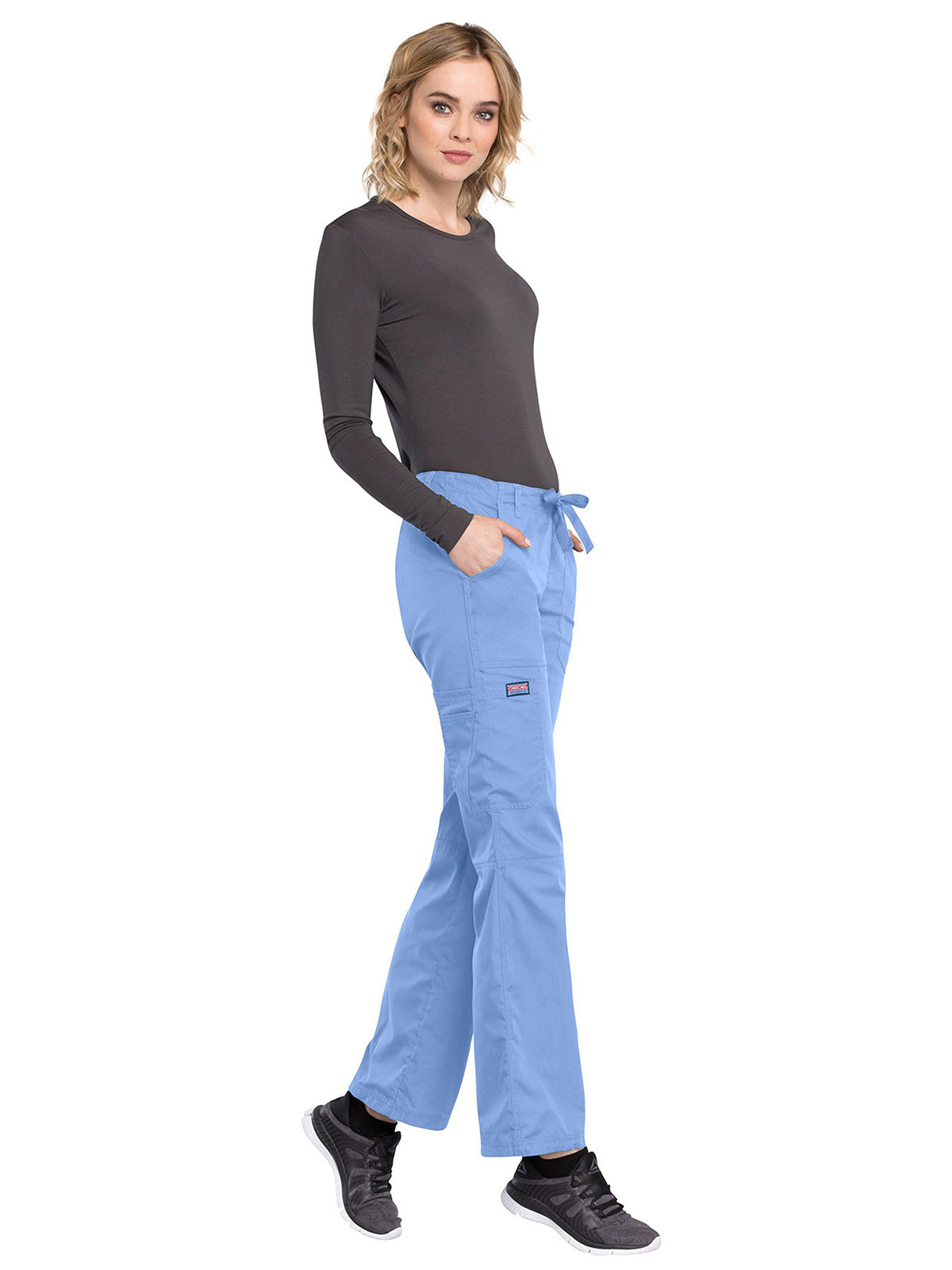 Women's 4-Pocket Drawstring Cargo Pant - 4020 - Ciel