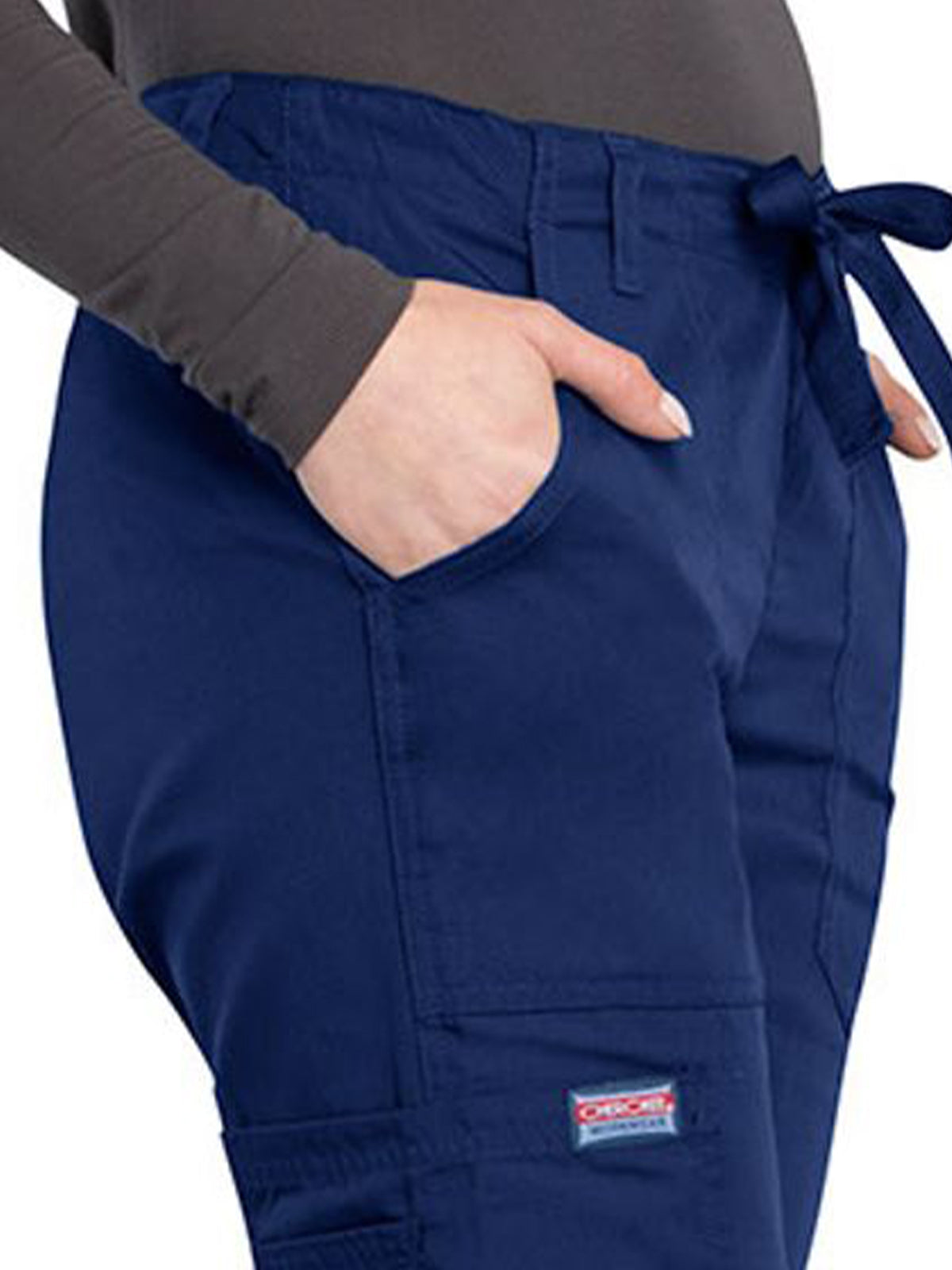 Women's 4-Pocket Drawstring Cargo Pant - 4020 - Navy